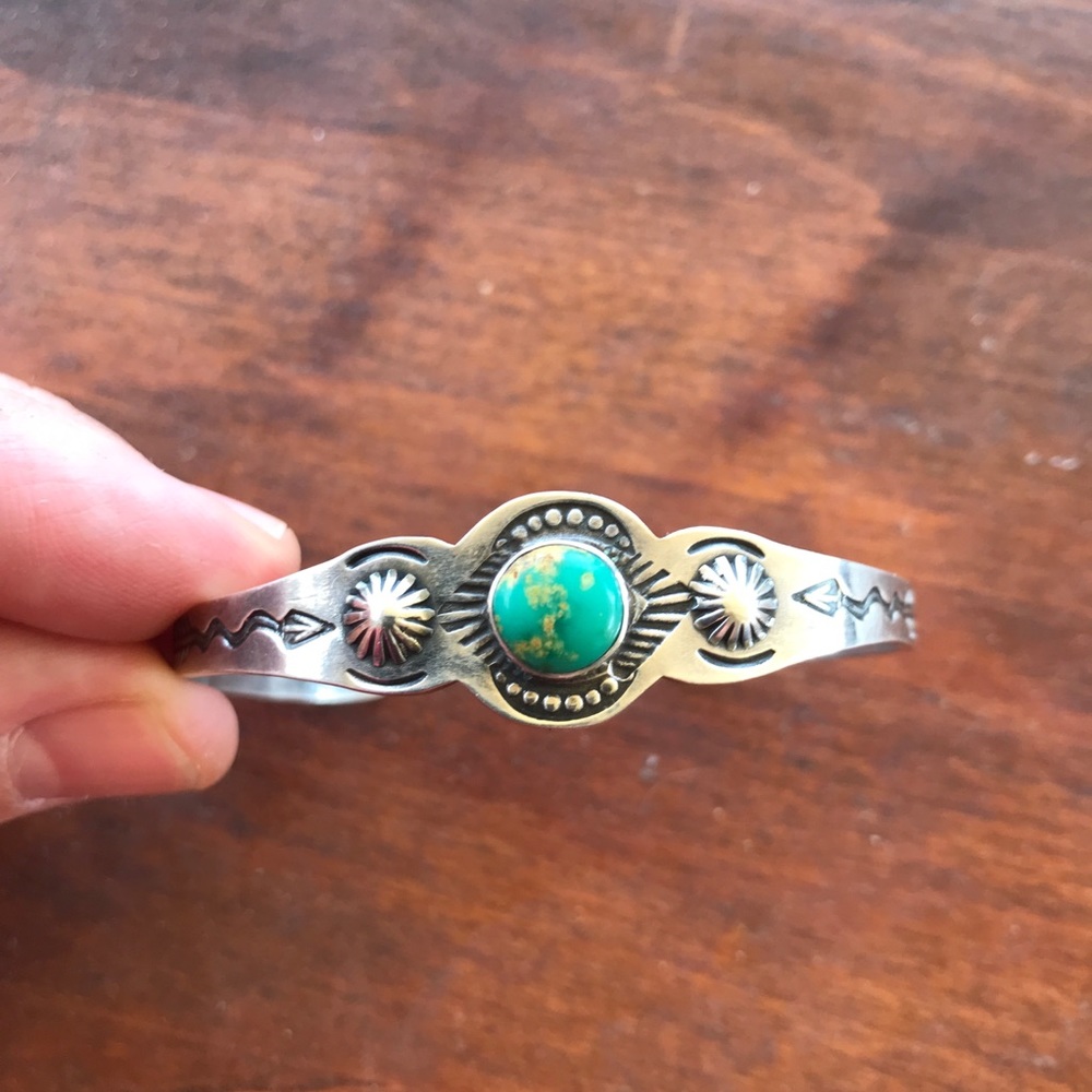 Vintage Navajo Turquoise Sterling Bracelet